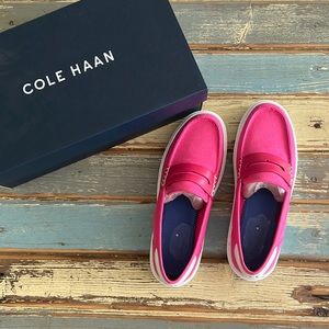 NWT Cole Haan Canvas Loafer Bright Berry